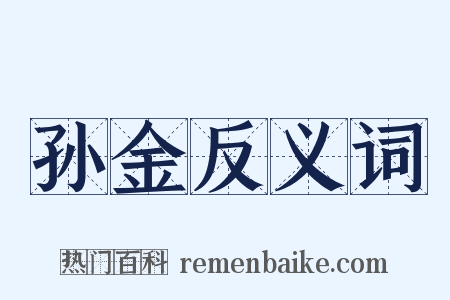 孙金反义词是什么意思的图片